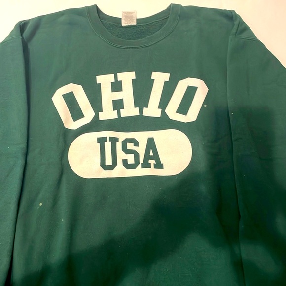 Vintage Ohio hunter green sweatshirt with imperfections - Picture 1 of 1